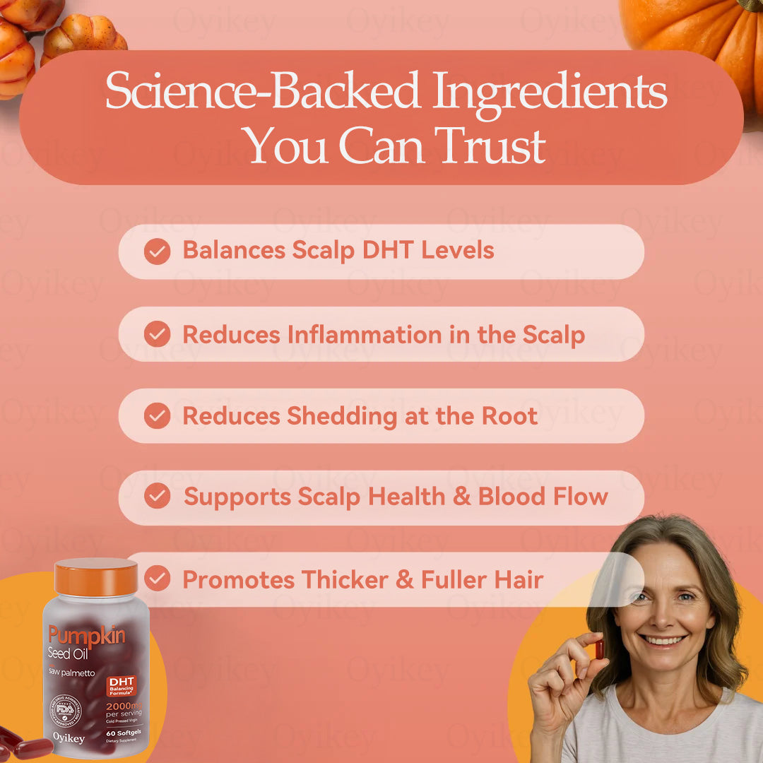 𝑶𝒚𝒊𝑘𝑒𝑦® 𝑃𝑢𝑚𝑝𝑘𝑖𝑛 𝑆𝑒𝑒𝑑 𝑂𝑖𝑙 𝑆𝑜𝑓𝑡𝑔𝑒𝑙𝑠（𝐴𝑑𝑑𝑟𝑒𝑠𝑠 𝑡ℎ𝑒 ℎ𝑎𝑖𝑟 𝑝𝑟𝑜𝑏𝑙𝑒𝑚 𝑎𝑡 𝑖𝑡𝑠 𝑟𝑜𝑜𝑡 𝑐𝑎𝑢𝑠𝑒）